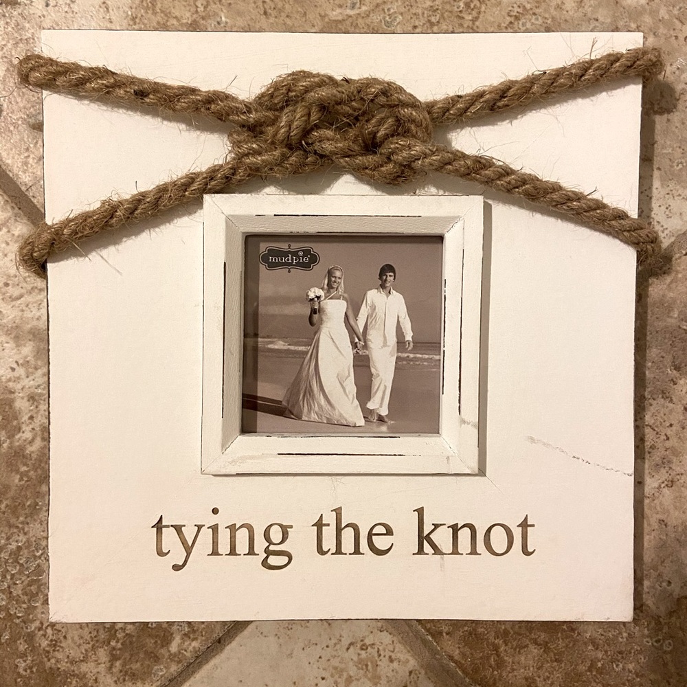 Mud Pie Tying the Knot frame Wedding gift